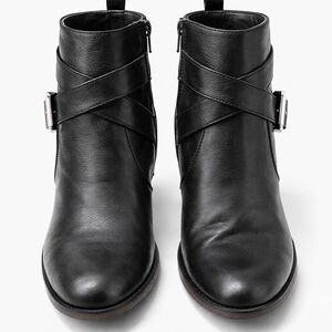 Black Leather Ankle Boots
